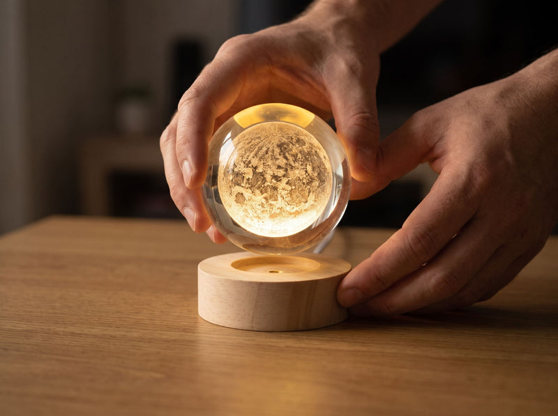 Appoggia la sfera sulla base
